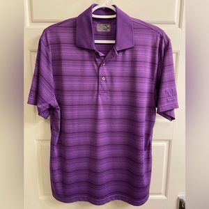 Purple Striped Golf Polo